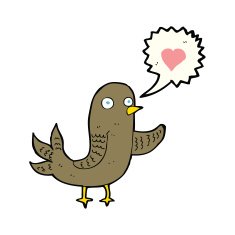 cartoon bird singing N7