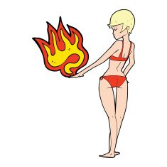 cartoon woman making gesture N4