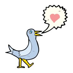 cartoon bird singing N8