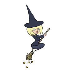 cartoon halloween witch N38