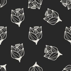 flower doodle seamless pattern background N85