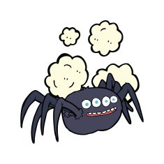 cartoon spooky spider N4