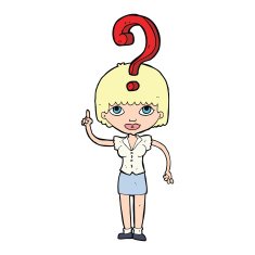 cartoon woman asking question N52