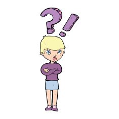 cartoon woman asking question N53