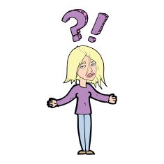 cartoon woman asking question N54