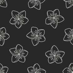 flower doodle seamless pattern background N90
