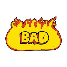 flaming bad sign N7