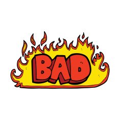 flaming bad sign N8