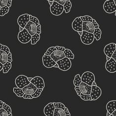 flower doodle seamless pattern background N94