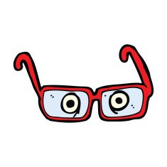 cartoon eyes in spectacles N4