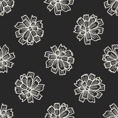 flower doodle seamless pattern background N97