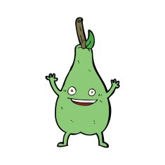cartoon happy pear N3