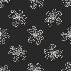 flower doodle seamless pattern background N98