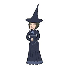 cartoon halloween witch N39