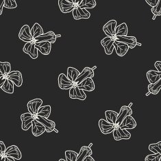 flower doodle seamless pattern background N99