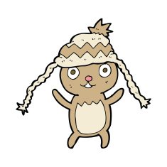 cartoon bear in hat N93