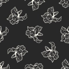 flower doodle seamless pattern background N101