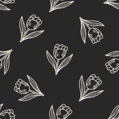 flower doodle seamless pattern background N102