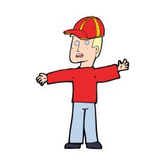 cartoon man wearing cap N4