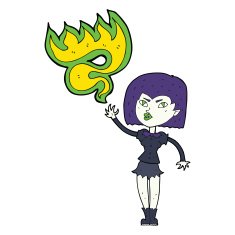 cartoon halloween vampire girl N35