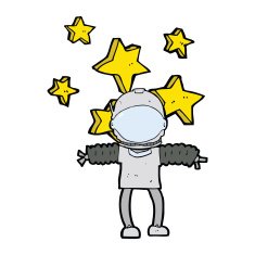 cartoon space man N14
