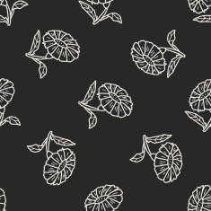 flower doodle seamless pattern background N104
