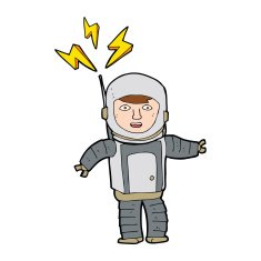 cartoon space man N16