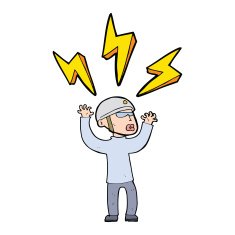 cartoon stressed out cyclist man N4