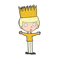 cartoon person wearing crown N61