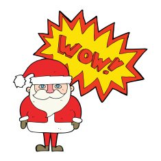 cartoon amazed santa claus N4