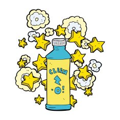 cartoon cleaning liquid N4