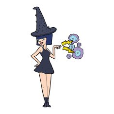 cartoon halloween witch N40