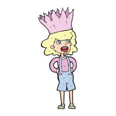 cartoon person wearing crown N62