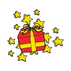 Cartoon Christmas Presents N16