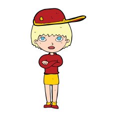 cartoon woman wearing cap N4