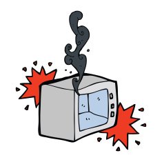 Cartoon exploding microwave N7 free image download