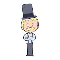 Cartoon Man In Top Hat N5
