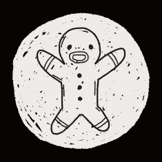 gingerbread man doodle N15