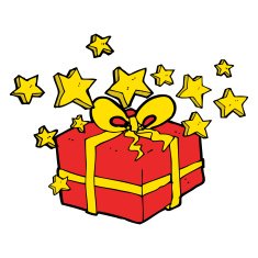 cartoon christmas present N5