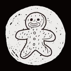 gingerbread man doodle N19