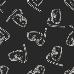 goggle doodle seamless pattern background N2