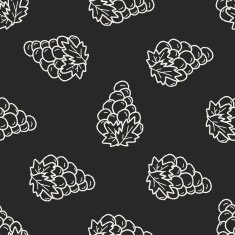 grape doodle seamless pattern background N2