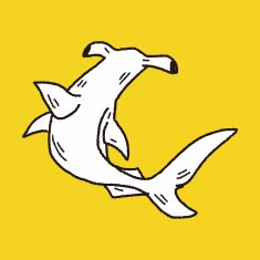 Hammerhead shark doodle N7