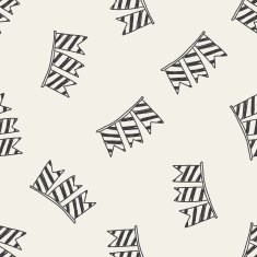 hanging doodle drawing seamless pattern background