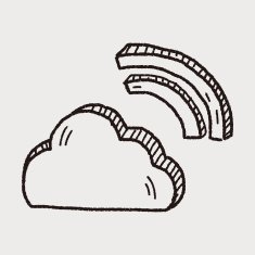 internet cloud doodle drawing N53