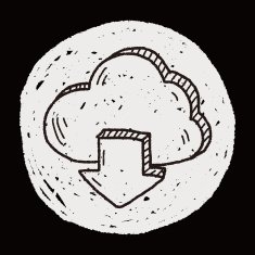 internet cloud doodle drawing N68