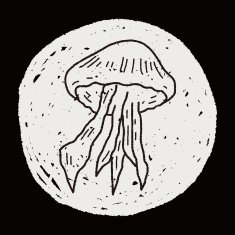 Jellyfish doodle N10