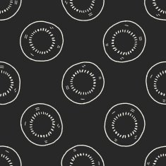kiwi doodle seamless pattern background N3