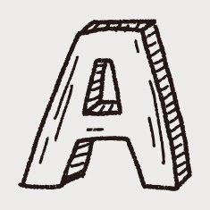 letter a doodle N3