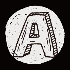 letter a doodle N5